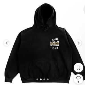 NWT Anti Social Social Club x Sadboyz  Black and Gold Hoodie